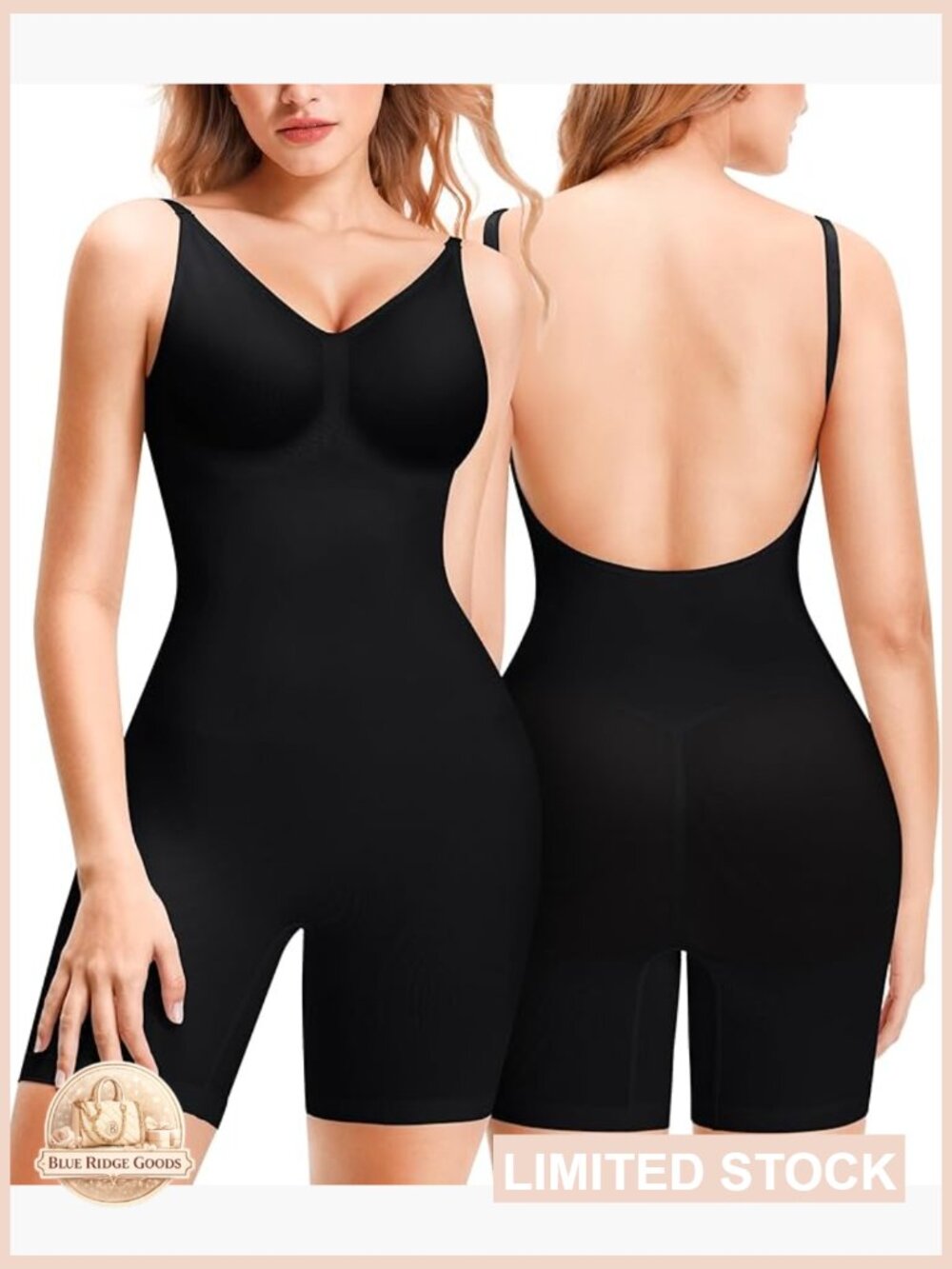 Seamless Shapewear Bodysuit Tummy Control Full Body Jumpsuit Tank Top